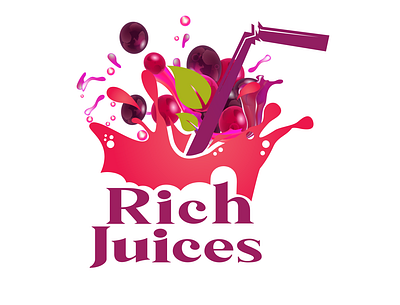 Rich Juices 3d branding characterdesign illustration design digitalpainting manitgraphics logo logo brand manitgraphics