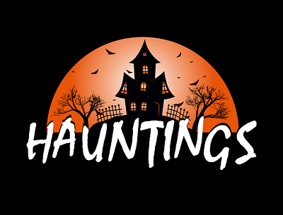 Hauntings branding design illustration logo brand manitgraphics