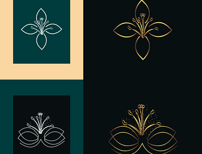Flower logomark concept branding graphic design logo