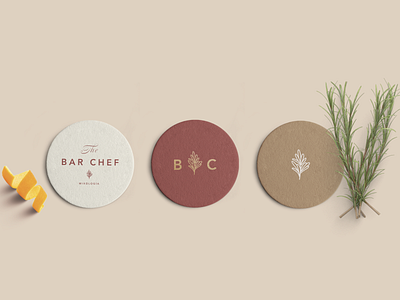 Bar Chef brand branding coasters logo mixology