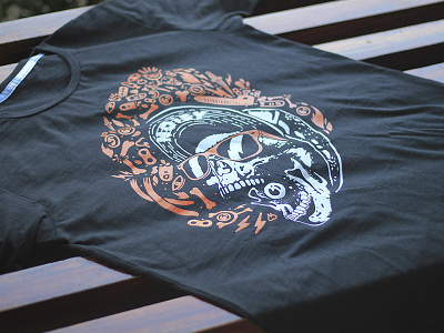 Tee apparel black cool mexico noisy rad scream shirt skull street tee wear