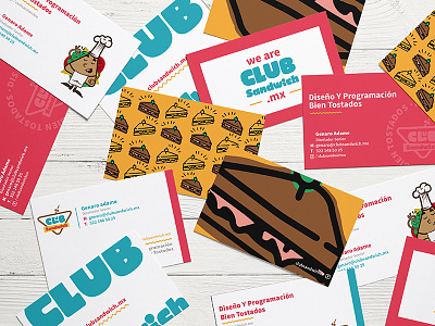 Cs Tarjetas branding bussines card club sandwich hungry id