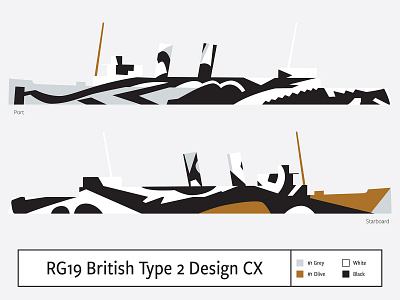 RG19 British Type 2 Design CX camouflage dazzle illustration