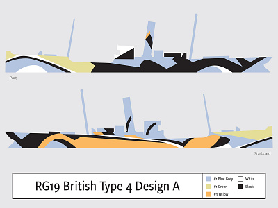 RG19 British Type 4 Design A camouflage dazzle illustration