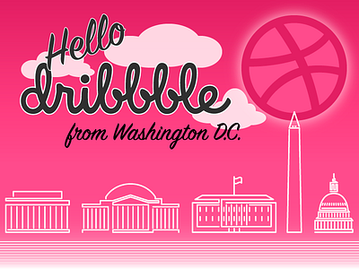 Hello Dribbble dribbble icon invited thank you washington dc zack onisko