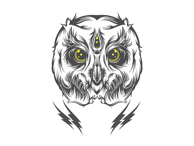 All Seeing Owl illustrator owl vector