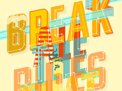 Break All The Rules design illustration typography vector