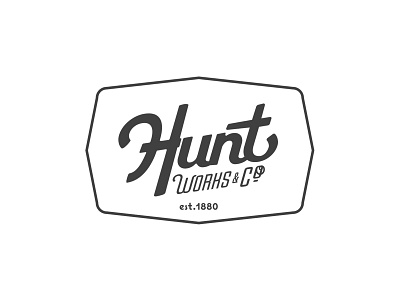 Hunt Works & Co | badge mark. badge branding design logo