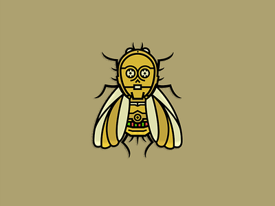 C-3po Bugger bug fun icon vector