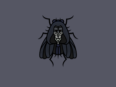 The Embuggor bug darkside emperor icon starwars vector