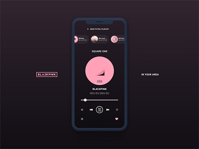 BLACKPINK | Music Player blackpink design designs music music player musicapp sketchapp ui ux