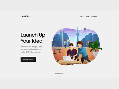 Launch Up Your Idea branding clean design design agency design studio illustration launch launch up logo simple startup startup branding vector