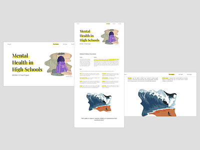 Mental Health in High Schools Website Design