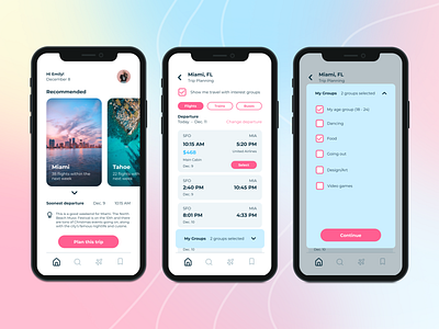 FriTrip Mobile App Design app booking branding design flights information architecture mobile travel trip ui ux visual design