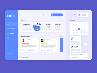 Doctor Portal - Medical Dashboard by Bădică Cătălin on Dribbble