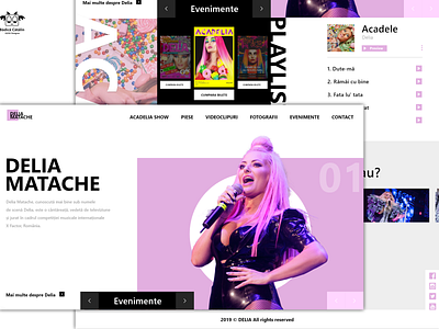 Landing Page - Delia Matache, Romanian Singer ladingpage minimalistic music music app ui singer ui web design ux