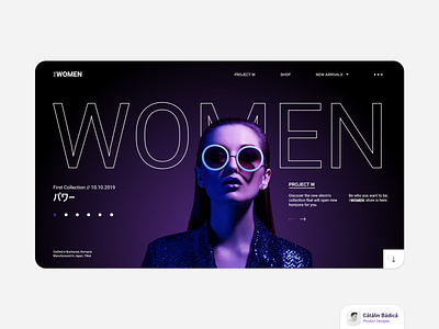 Project: The WOMEN clothing project purple ui uidesign uxdesign web women