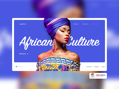 African Culture - Minimalist Landing Page adobexd african african woman cult culture product sketch ui uidesign uiux uxdesign