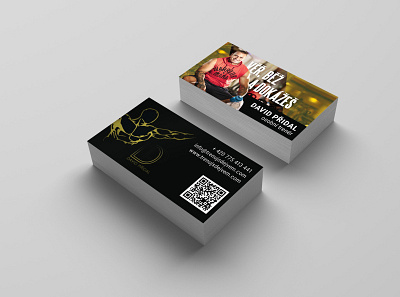 David Přidal business card branding business business card business card design contact czech david david pridal design healthy indesign muscles personal trainer qr code trainer training training center warrior