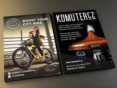 E-Cafe Bike and Komuter flyers bicycle bike bikes boost business czech czech design design e-bicycle e-bike e-bikes e-shop flyer flyer design flyers indesign poster ride riding shop