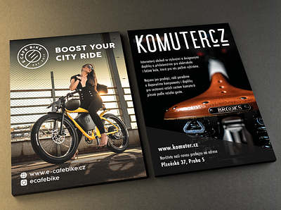 E-Cafe Bike and Komuter flyers bicycle bike bikes boost business czech czech design design e bicycle e bike e bikes e shop flyer flyer design flyers indesign poster ride riding shop