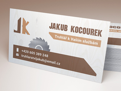 Jakub Kocourek business card branding business business card business card design business cards card card design carpenter czech design graphic design indesign jakub kocourek jk joiner logo mockup print print design saw