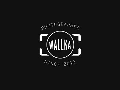 WALLKA photographer logo camera camera icon camera logo czech design illustrator logo logo design nickname photographer photographer logo photography talent vector wallka
