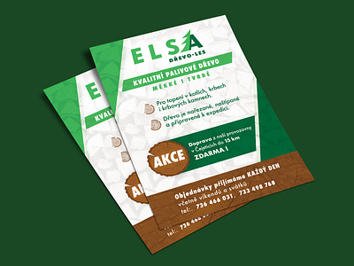 ELSA flyer business czech design elsa fly flyer flyer artwork flyer design flyer designs forest fuel green poster supplier supply tree wood woods