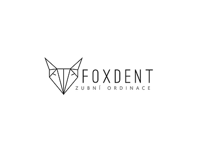 Foxdent logo branding business czech dent dental dental clinic dental logo dentist design diamond diamond logo fox fox logo foxdent illustrator logo logo design simple design surgery vector