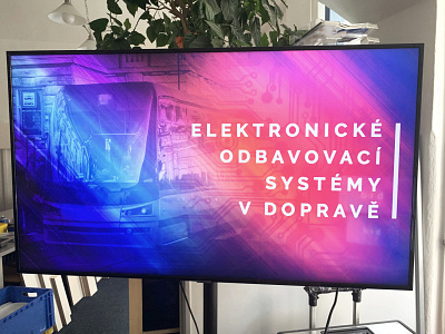 Electronic pay systems in public transport TV screen business card conference conference design czech design electronic montage pay photomontage photoshop photoshop art screen system systems title title design tram tv