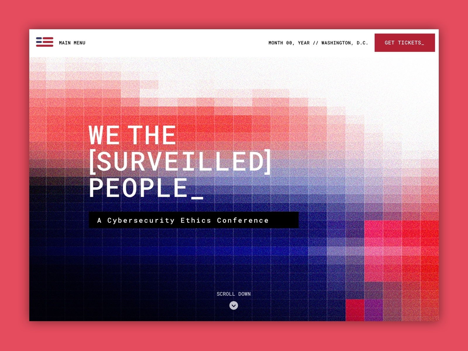 We the Surveilled People, Landing Page by John Salmon on Dribbble