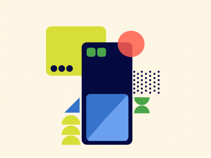 Smartphone Graphic Illustration abstract art colorful geometry illustration shapes smartphone vector