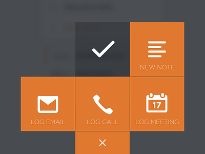 Tile Menu clean crm flat ios 7 iphone minimal mobile tile ui ux