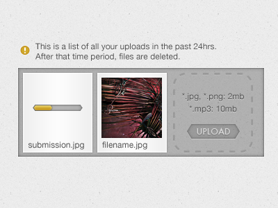 S3 Upload UI artistcenter file upload gold progress slashthree ui upload