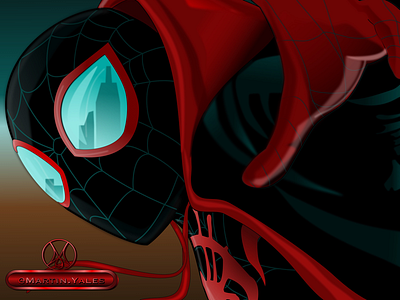 Miles Morales Fan Art ipad spider man vectornator