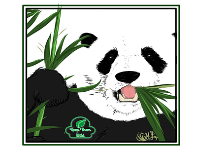 Panda -Keep Them Wild bamboo black white endangered panda