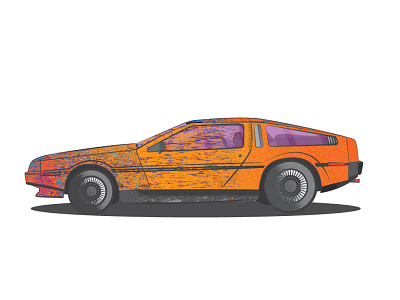 Delorean Vector acrylic painting action car delorean design illustration painting speed sport steel vehicle