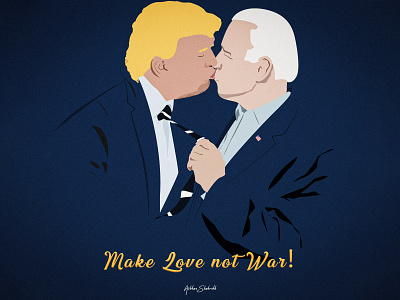 Make Love Not War biden digital art digital illustration election 2020 illustration trump vector illustration