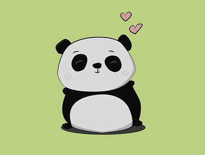 Panda in Love adobe adobe illustrator animals illustrated branding drawing graphic design graphicdesign illustration panda ui vector