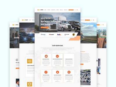 Excel Trucking design developement landing page psd design psd mockup psd template trucking ui ui ux user interface web web template website website design website template