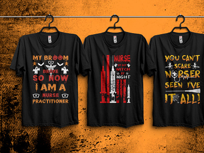 Nurse Halloween T-shirt Design Bundle Vo.06