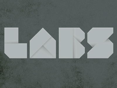 LABS folded origami typography