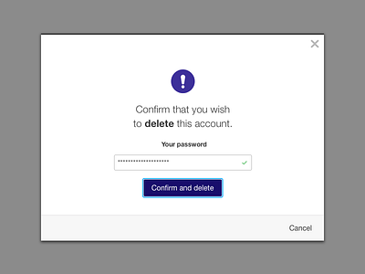 Delete confirmation modal modal