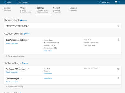 Tabs and list style for configuration