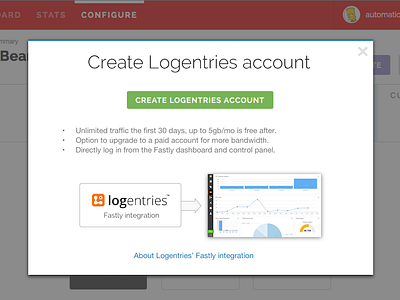 Create Logentries account