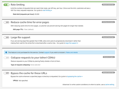 Configuration cards