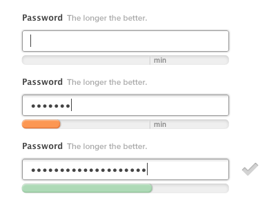 Password strength password sign up