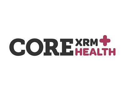 Core xRM Health 2 color crm logo san serif slab serif xrm