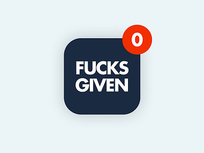 Zero Fucks Given conceptdot daily icon