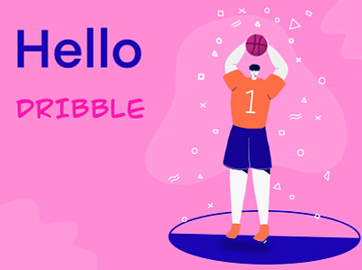 Hello Dribble! basketball character design debut dribble firstshot hello illustraion shot thanks